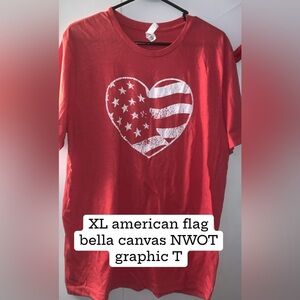 XL womens bella canvas graphic t American flag